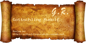 Gottschling Rudolf névjegykártya